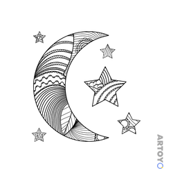 Луна — картинки для печати