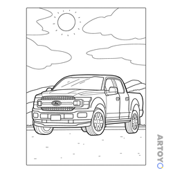 Форд F-150 — раскраска для распечатки