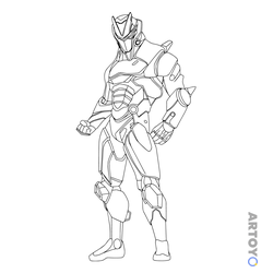Раскраска Фортнайт Омега — А4