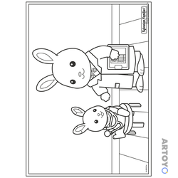 Sylvanian Families: раскраска У доктора Сильвании