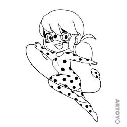 Раскраска Малышка Леди Баг
