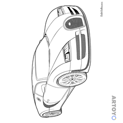 Раскраска Бугатти Veyron